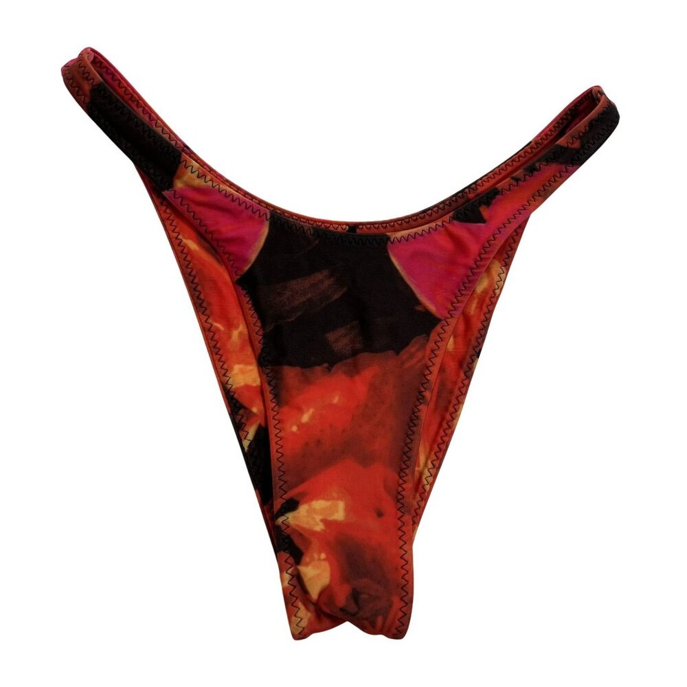 SAME 90s Bikini Bottoms in Red Tropical